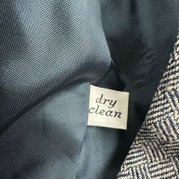 Vintage Pendleton Womens Virgin Wool Pencil Skirt size 10 Blue White - Picture 9 of 10